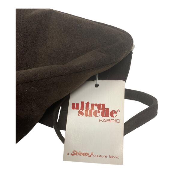 Reva ultrasuede fabric brown envelope shoulder bag purse - Picture 5 of 9